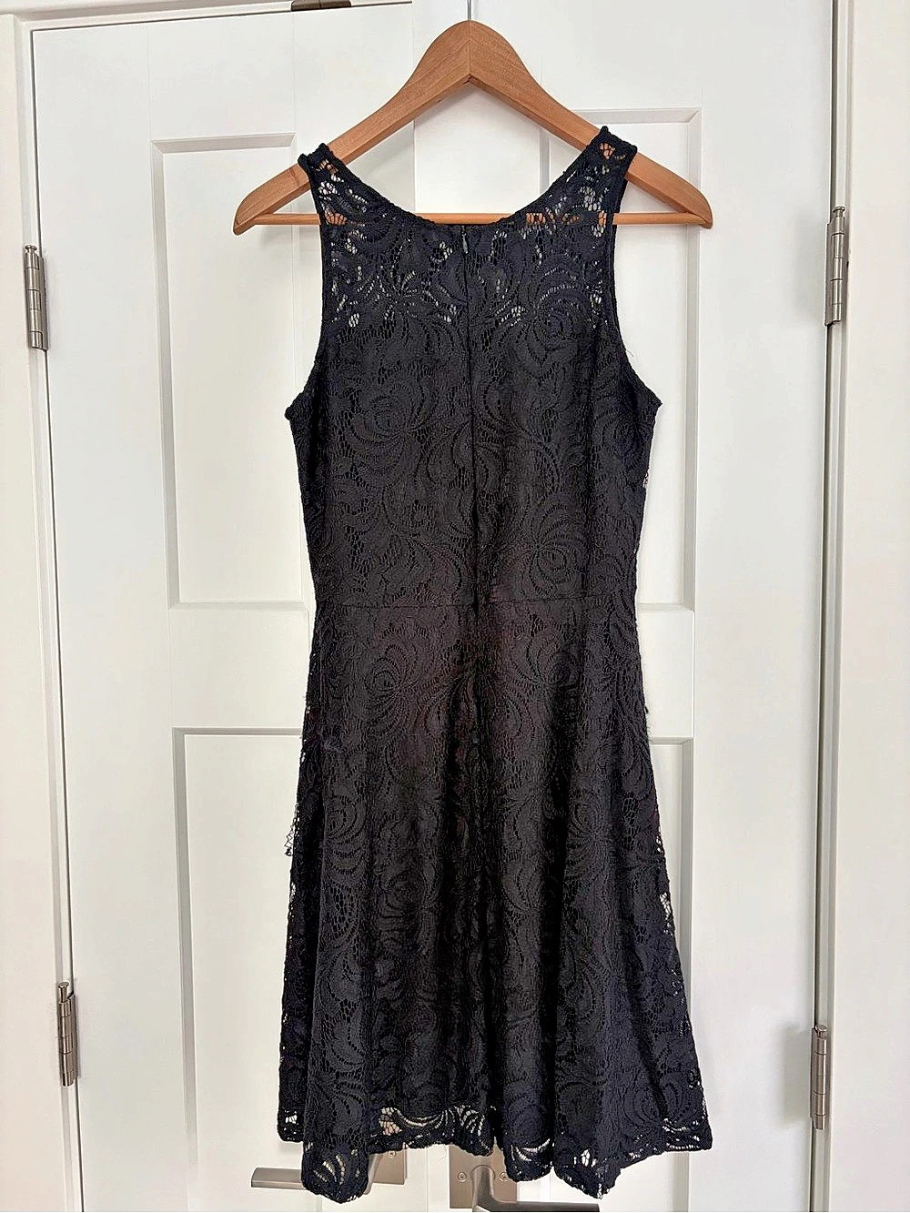 Karen Kane Black Lace Sleeveless Fit & Flare Dress Size Small